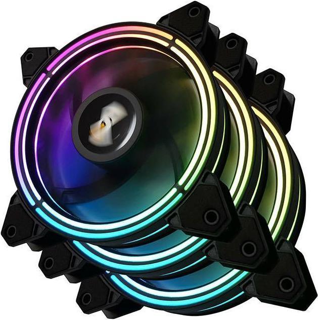 Actual product image Darkflash Tech CF11 Pro ARGB Computer Fan set 3in1 120x120 (black) (120 mm, 3 x)