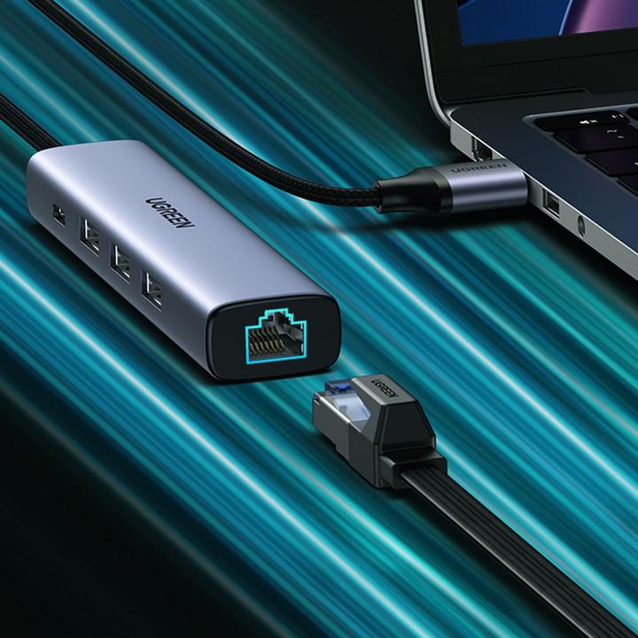 Immagine prodotto Ugreen Gigabit Ethernet Adapter Hub mit USB PD (USB-C, 4 Porti)