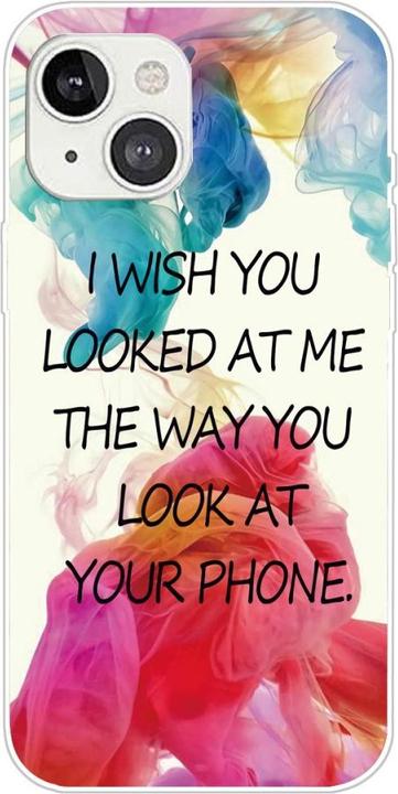 Actual product image Ueli Express iPhone 13 Super Slim rubber protective case Look at me (Apple iPhone 13)