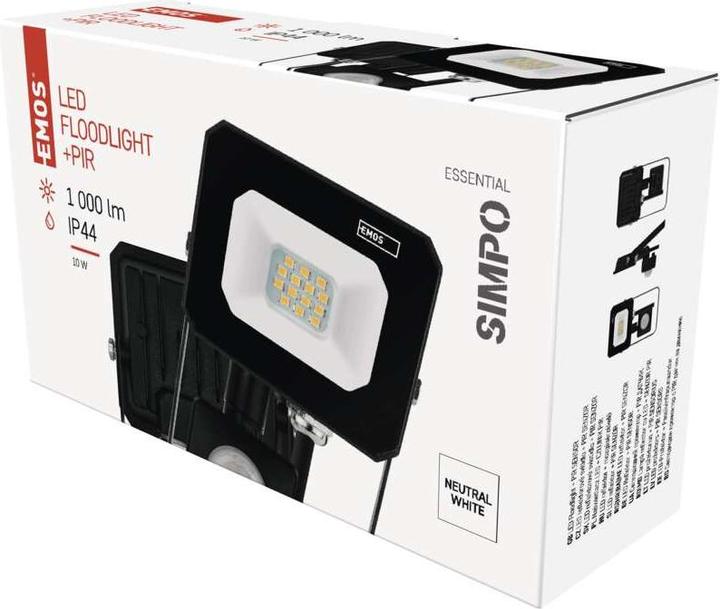 Produktbild Emos LED reflektor SIMPO mit Bewegungssensor, 10 W, neutralweiss (1000 lm)