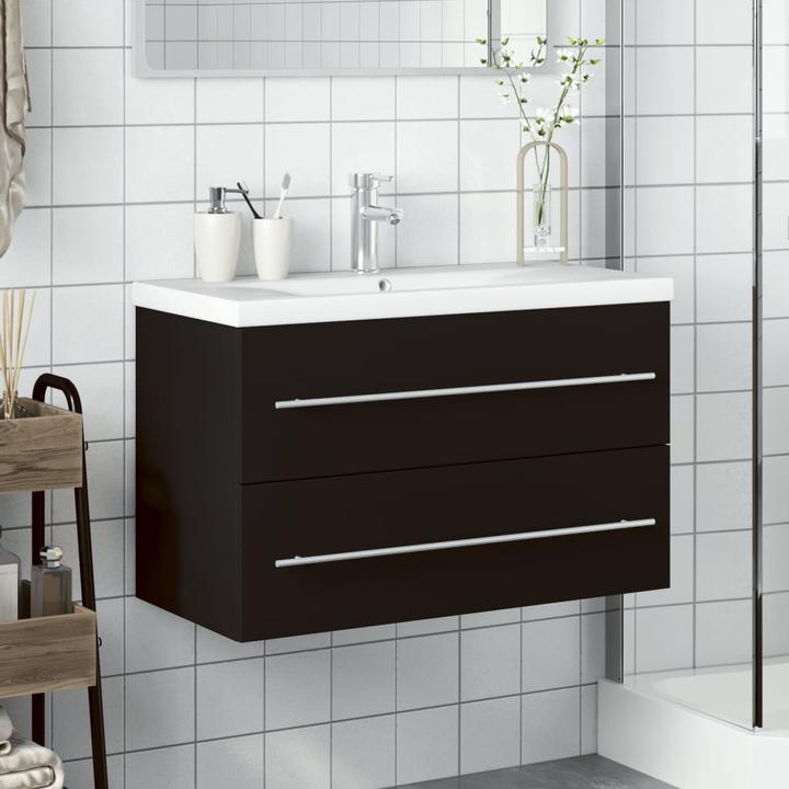 Image du produit VidaXL Meuble sous-vasque avec vasque encastrée