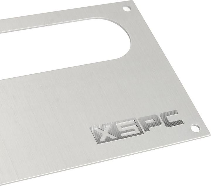 Actual product image XSPC Dual Bayres/Pump Faceplate - silver