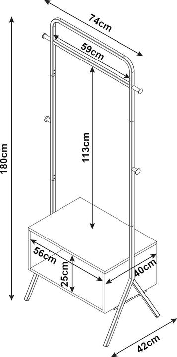 Actual product image Jamb Coat rack