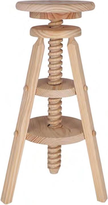 Produktbild Europe & Nature Hocker mit Schrauben - massive Kiefer - hoch
