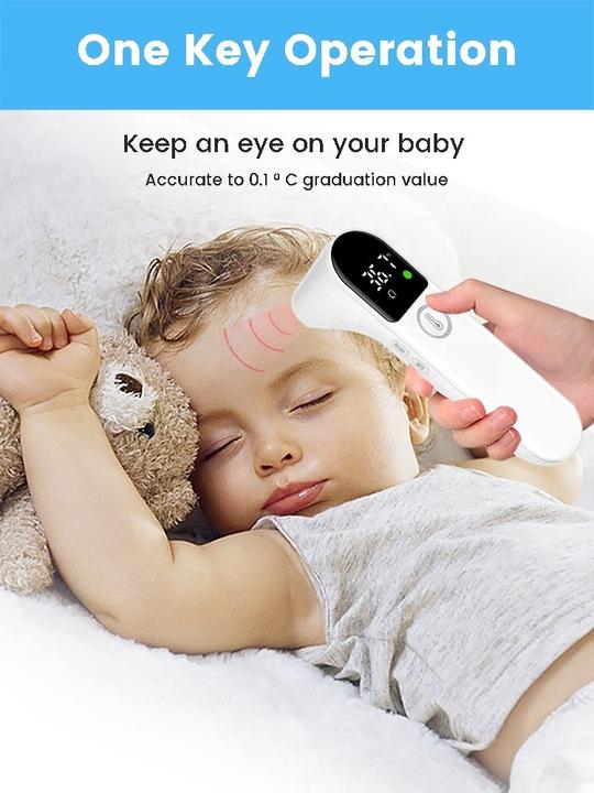 Produktbild PhoneLook Infrarot Fieberthermometer für Babys Digitales kontaktloses Stirn- und Ohrthermometer (Stirn, Ohr, Berührungslos)