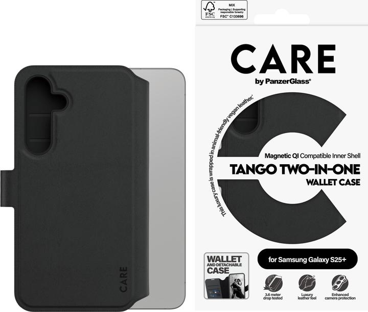 Produktbild PanzerGlass CARE by ® Feature Case Tango Two-in-One Wallet m. Qi Compatible Samsung Galaxy S 2025 Pl (Samsung Galaxy S25+)