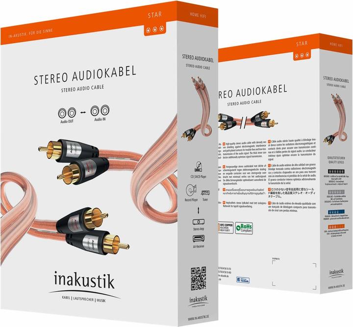 Image du produit Inakustik STAR stéréo RCA (5 m, RCA)