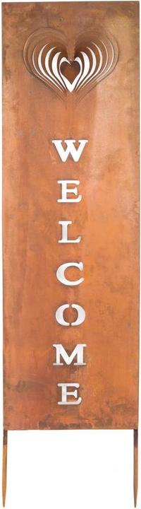 Trenddeko Fiches de jardin aspect rouille noble Welcome