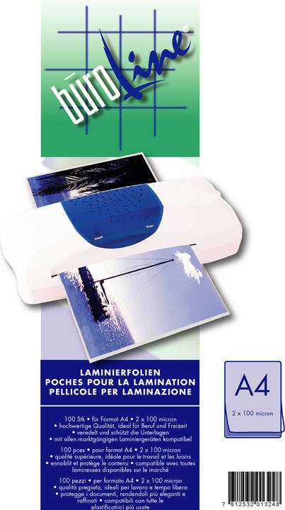Produktbild BüroLine Laminier-Folien (A4, 100 Stück, 100 µm)