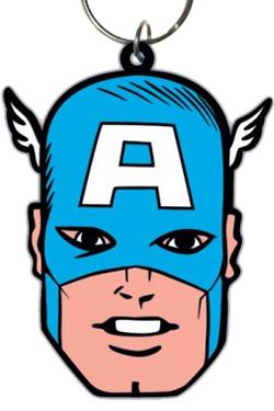 Immagine prodotto Pyramid Captain America: Gummi-Schlüsselanhänger Face