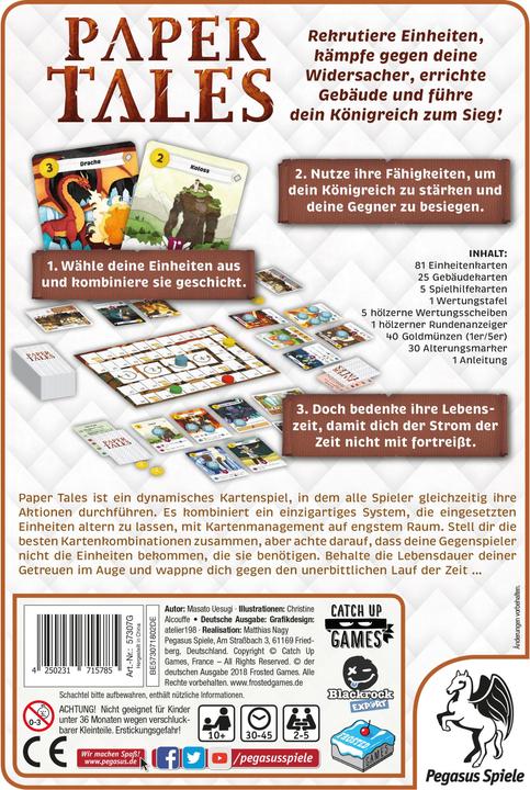Produktbild Pegasus Paper Tales, d ab 10 Jahren, 2-5 Spieler, Spieldauer 30-45 Min. (Deutsch)