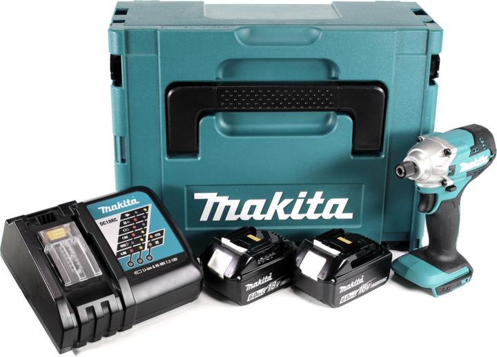 Immagine prodotto Makita DTD 156 RGJ Avvitatore a impulsi a batteria 18V 155Nm + 2x batteria 6,0Ah + caricatore + Makpac (Batteria ricaricabile)