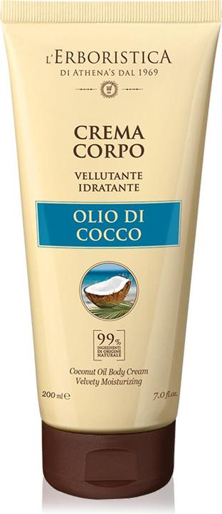 Actual product image L'Erboristica di Athena's ERBORISTICA Coconut Body Cream 200ml (Body cream, 200 ml)