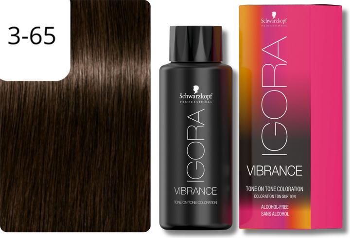 Actual product image Schwarzkopf Professional IGORA Vibrance Hair Tint NEW (3-65 Dark Brown Chocolate Gold)