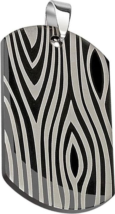 Produktbild Star Piercing Anhänger schwarz Erkennungsmarke Zebra (Chirurgenstahl 316L)