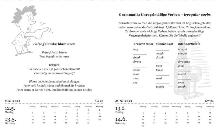 Produktbild Der grosse Sprachkalender Englisch 2025 (Harter Einband, Deutsch)