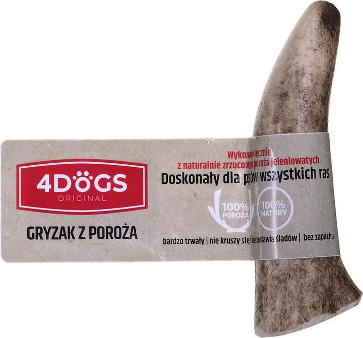 4Dogs Original 4DOGS - Corna da masticare di cervo (dure) - XS (Senior, 19 g)