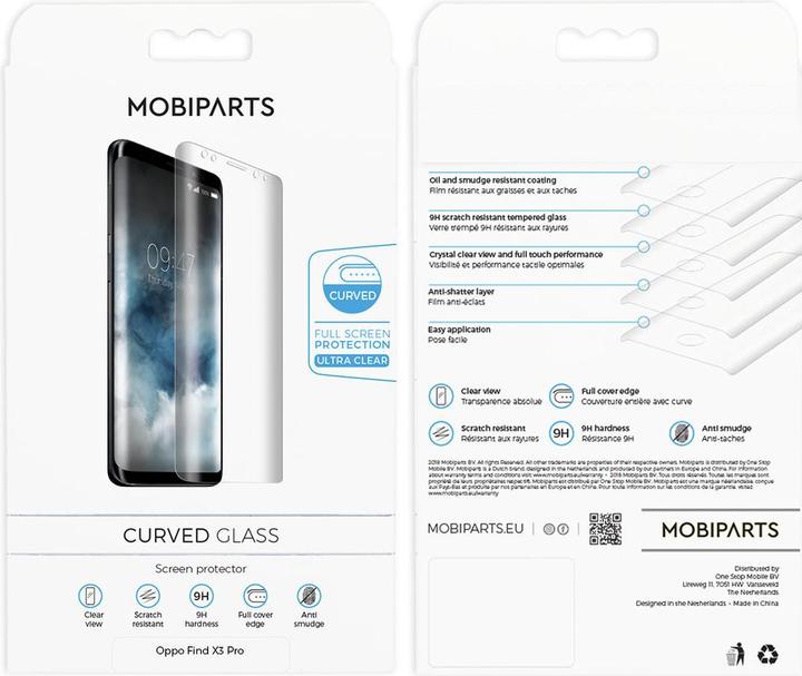 Actual product image Mobiparts Curved Glass Oppo Find X3 Pro (1 Piece, Oppo Find X3 Pro)