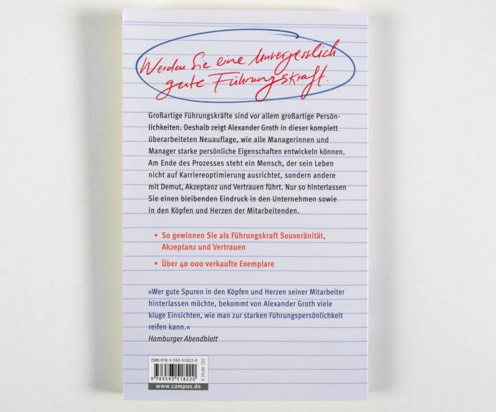 Produktbild Der Chef, den ich nie vergessen werde (Deutsch, Alexander Groth, 2023)