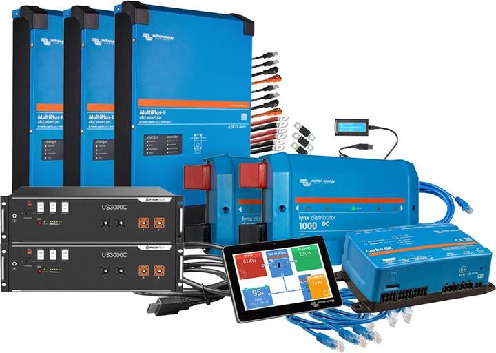 Produktbild Offgridtec Backup-Kit 3-phasig Nachrüstsatz mit Pylontech US3000C Akku Victron MultiPlus-II 48/5000 (Solaranlage Montagematerial)