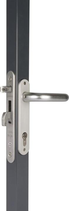 Produktbild Locinox Rohrrahmenschloss Fortylock mit Hakenriegel, PZ 92,DM 20 mm,Stulp rund,Edelstahl (1 Stk.)