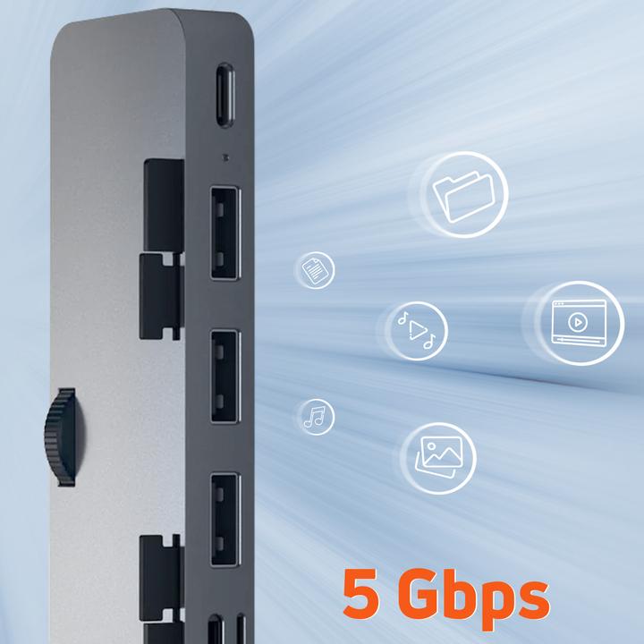Actual product image Satechi Clamp Hub Pro (USB-C, 5 Ports)