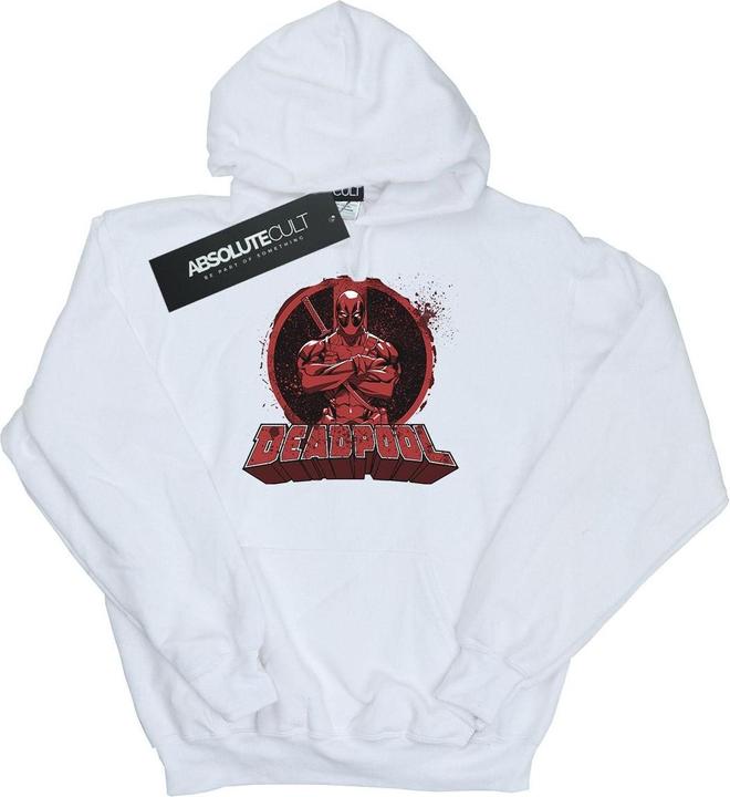 Actual product image Mens Deadpool Crossed Arms Logo Hoodie (M)