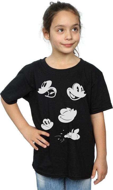 Actual product image Disney Girls Mickey Mouse Faces Cotton T-Shirt (128)