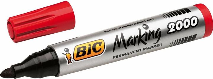 Actual product image Bic Permanent marker Eco 2000 2-5 mm, red, 12 pcs in a package 000033 (Red, 1.70 mm, 12 x)