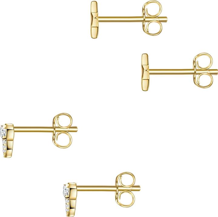 Actual product image Glanzstücke München Ladies Star Sterling Silver Zirconia Yellow Gold - 23824 (Sterling Silver)