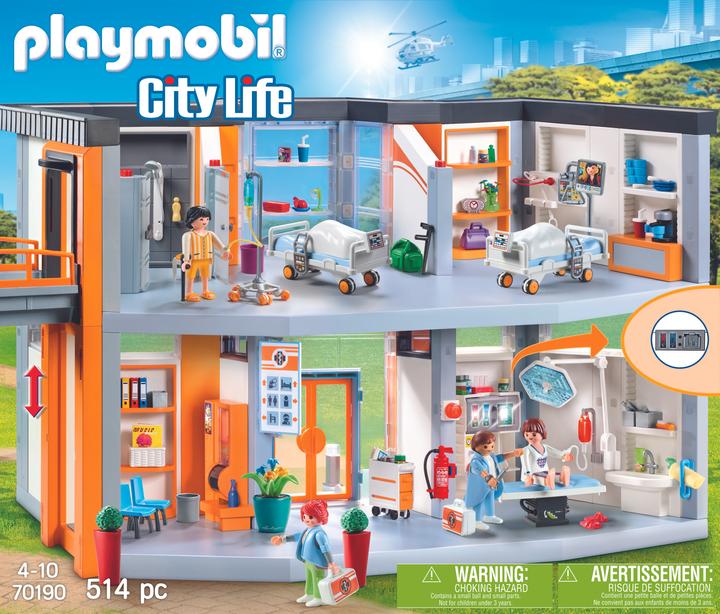 Actual product image Playmobil Large hospital with facilities (70190, Playmobil City Life)