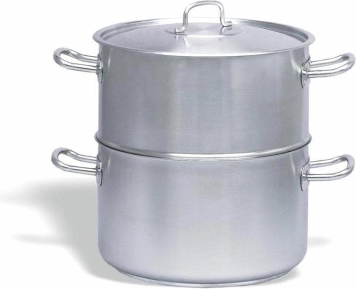 Immagine prodotto Vollrath Inox Pro Steamer Set con coperchio Ø24cm H:14cm 6.3lt (24 cm, Cucina a vapore, Acciaio inossidabile)