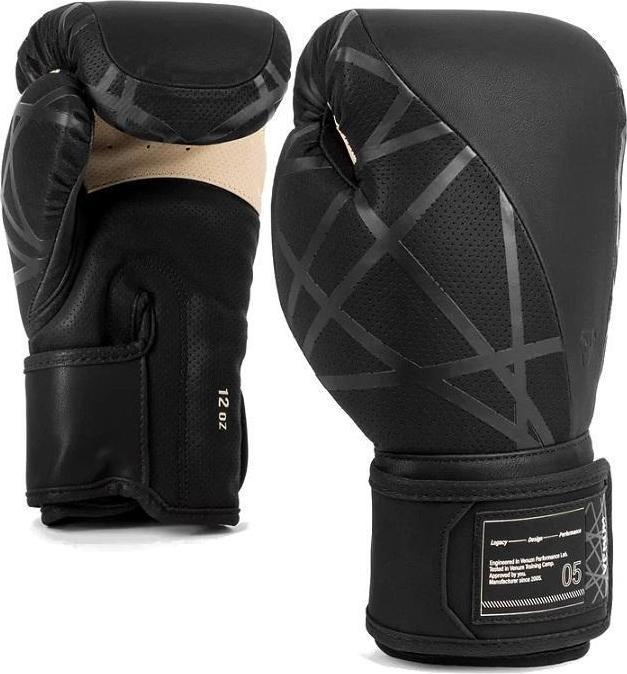 Venum - Boxhandschuhe / Tecmo 2.0 / Schwarz / 12 Oz (12 OZ)