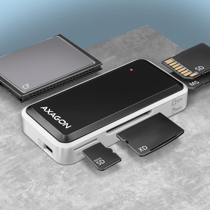 Produktbild Axagon CRE-X1 - CF - CF Typ II - MMC - MMC Mobile - MMCmicro - MS Duo - MS PRO - Speich (USB 2.0)