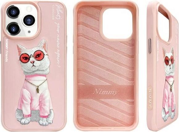 Produktbild Nimmy case iPhone 15 Pro Max 6.7" pink Glasses Cool Cat (Apple iPhone 15 Pro Max)