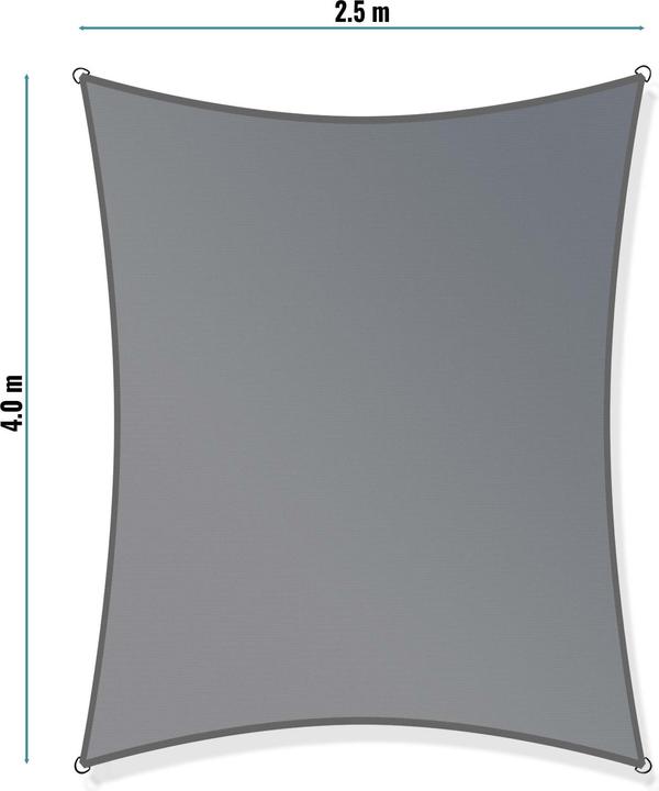 Immagine prodotto Toboli Tenda da sole Rettangolo 2,5x4m Antivento Protezione solare UV 30+ Giardino Terrazza Balcone Patio