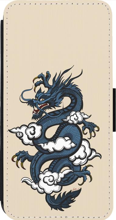 Produktbild PhoneLook Hülle Wallet schwarz Blue Dragon Tattoo (Apple iPhone 14 Pro Max)