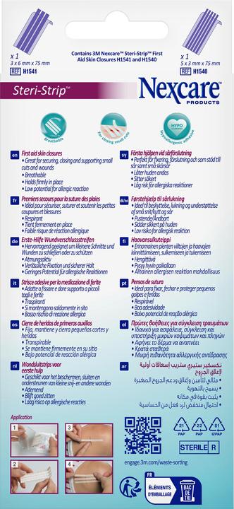 Image du produit 3M Bande de fermeture de plaie Nexcare Steri-Strips (8 x)