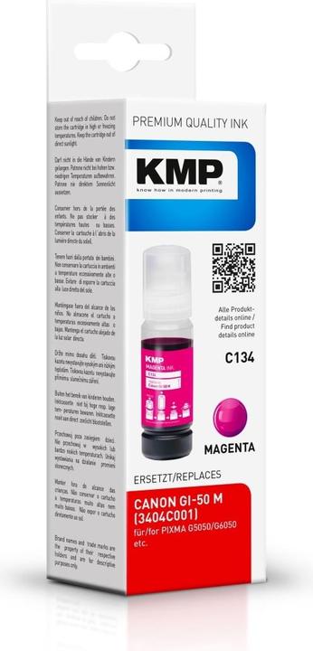 Actual product image KMP Refill ink replaces Canon GI-50 M, 3404C001 Compatible Magenta 1580,0006 (1580,0006) (M)