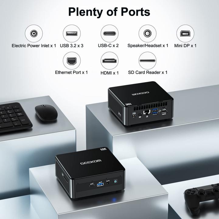 Produktbild Geekom Mini PC IT8 (i5-8259U, 16GB Ram, 512GB M.2 SSD)