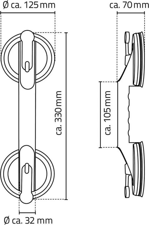 Actual product image Ridder Comfort travel suction handle