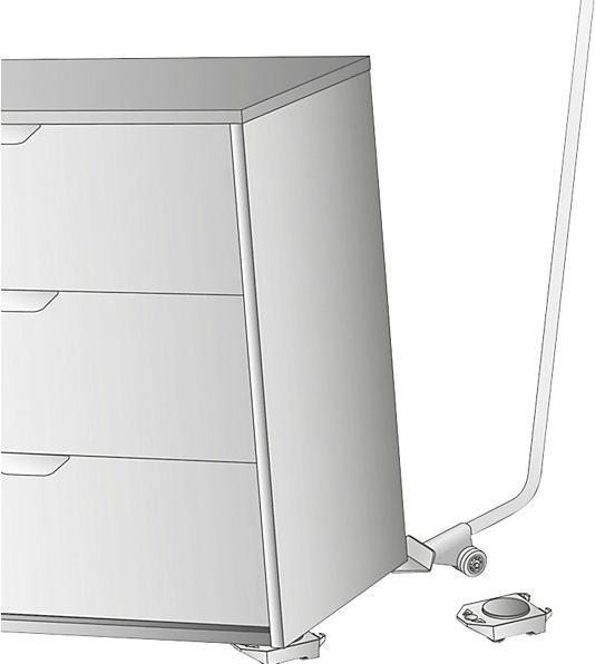 Actual product image Wagner System Furniture lifter, LIFTER L, silver.
