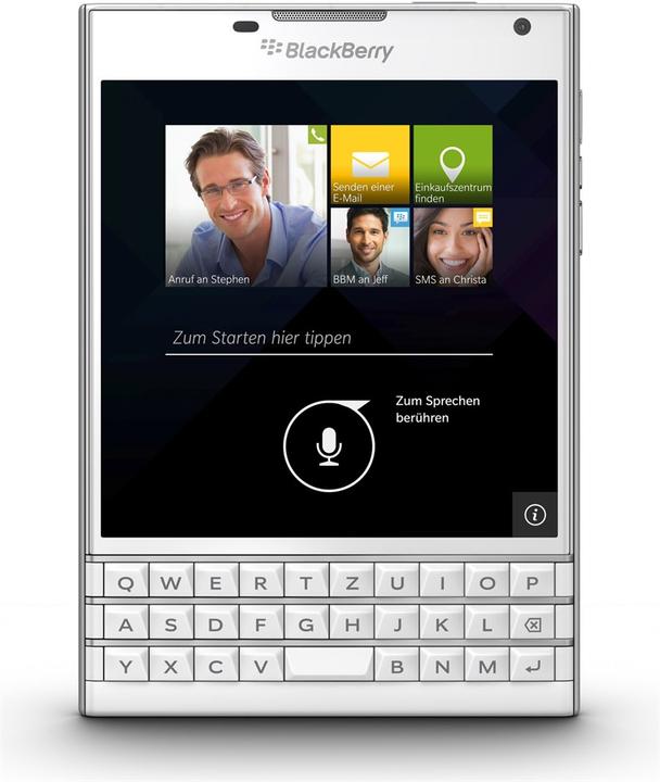 Actual product image BlackBerry Passport (32 GB, White, 4.50", Single SIM, 13 Mpx, 4G)