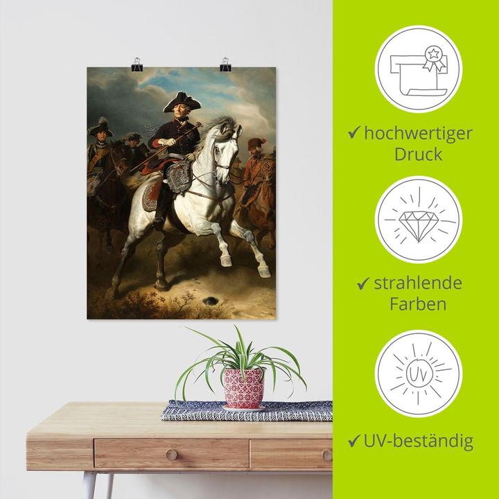 Actual product image Artland Wall film, self-adhesive Frederick the Great on horseback. 1861 T6XR 60x80 cm (60 x 80 cm)