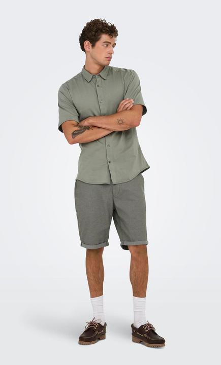 Produktbild Only & Sons Onsrobin Button Under Ss Stretch Shirt (L)
