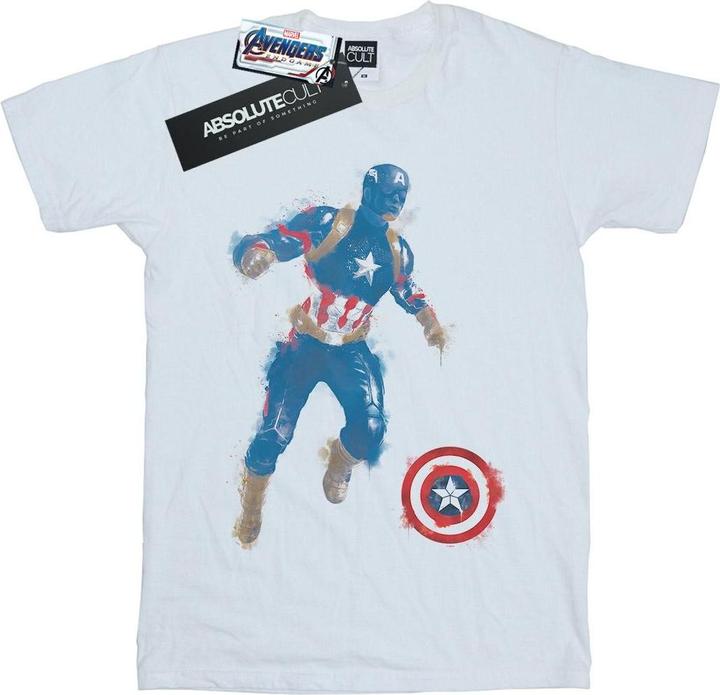 Actual product image Mens Avengers Endgame Painted Captain America T-Shirt (M)