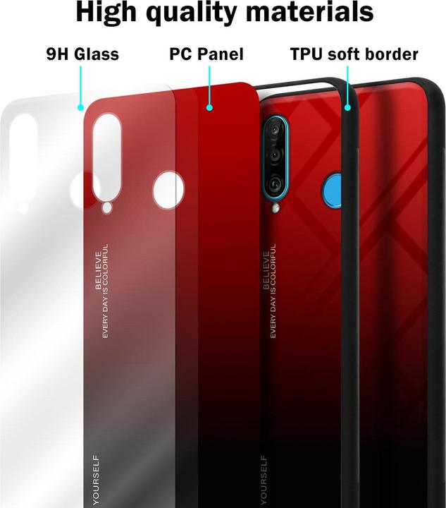 Produktbild Cadorabo TPU 2 Farben Glas Cover (Huawei P30 Lite)