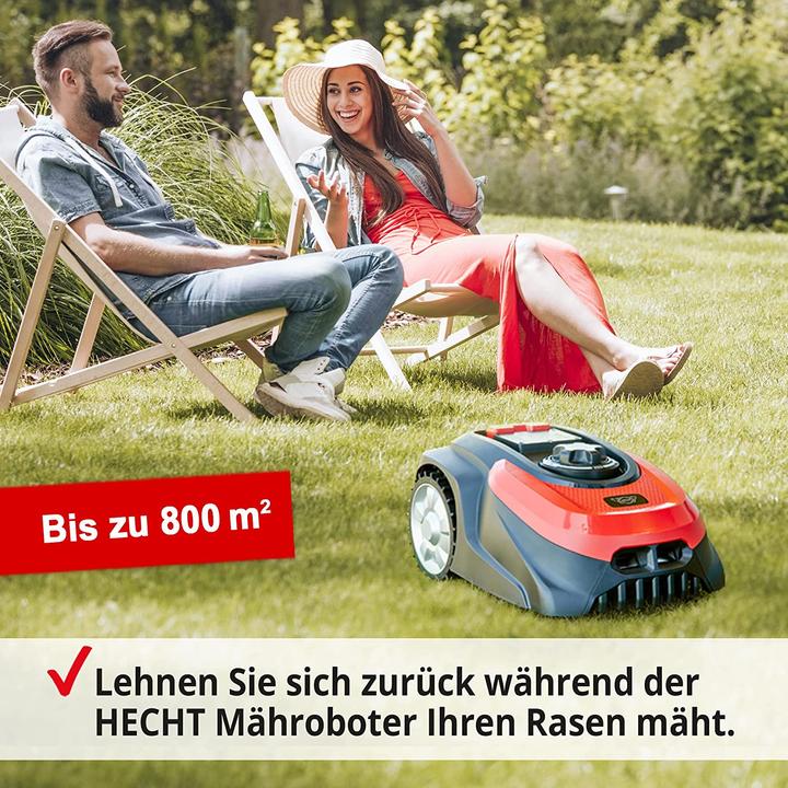 Immagine prodotto Hecht Robot di falciatura fino a 800m2 (800 m², Filo di confine)