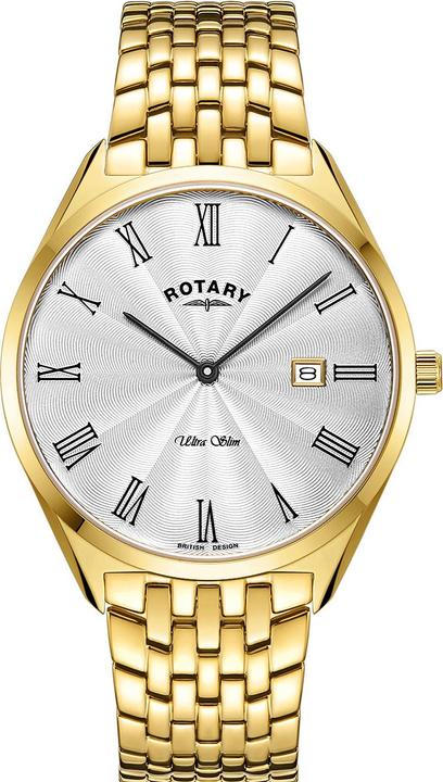 Rotary GB08013/01 Ultra Slim Herren 38mm 5ATM (Analoguhr, 38 mm)
