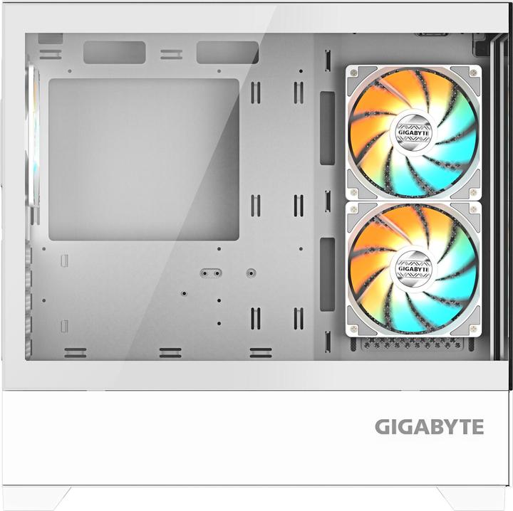 Productafbeelding Gigabyte Kast GB-C201PI - Mid tower - 2xUSB 3.0 - 3x 120mm ARGB ventilator - wit (mATX, Mini-ITX)